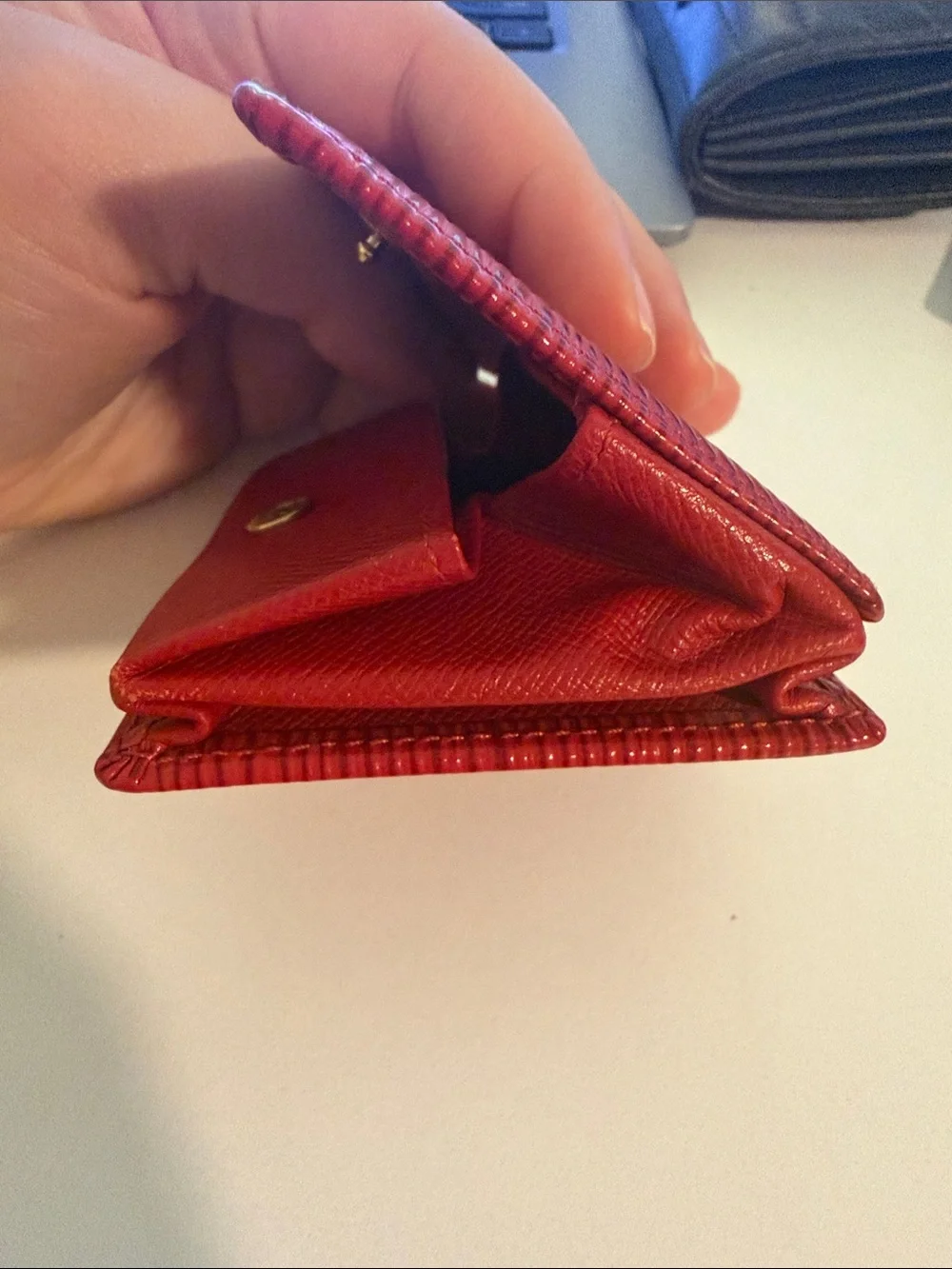 Louis Vuitton Authentic Vintage Red Epi Leather coin Wallet